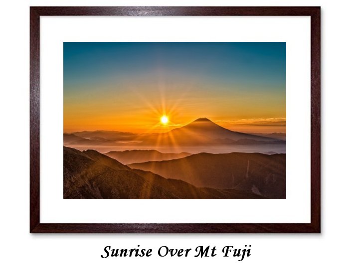 Sunrise Over Mt Fuji Framed Print